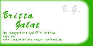 britta galat business card